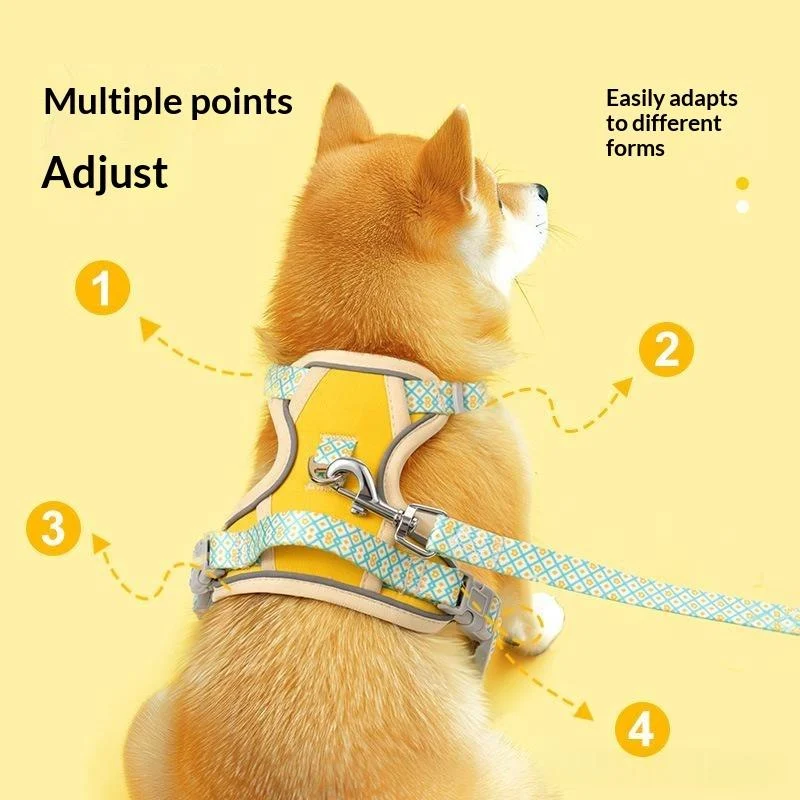 Dog Chest-strap Leash H-shaped Vest Style Adjustable — image 4