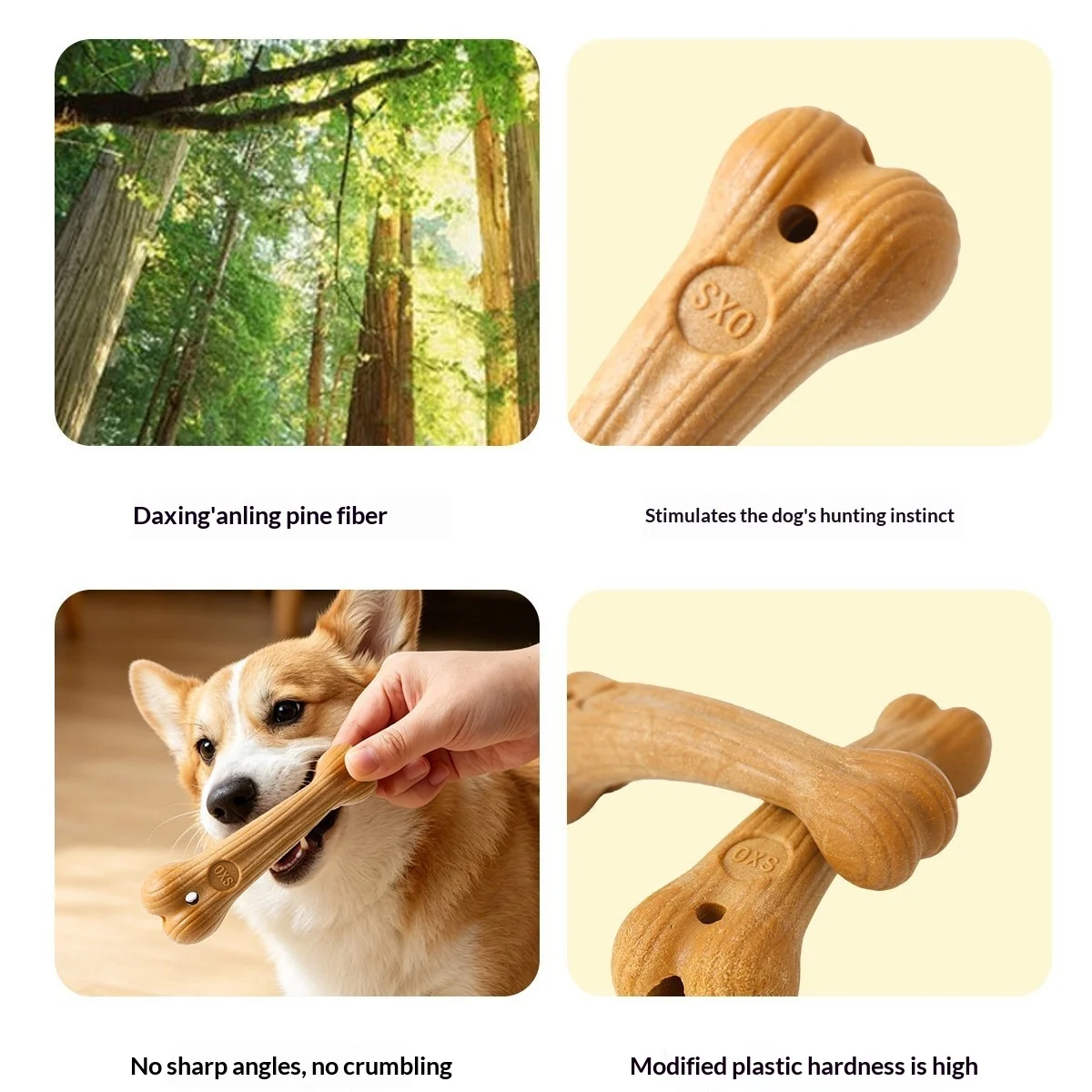 Dog Chew Stick Wood-plastic Bone Toy — image 5