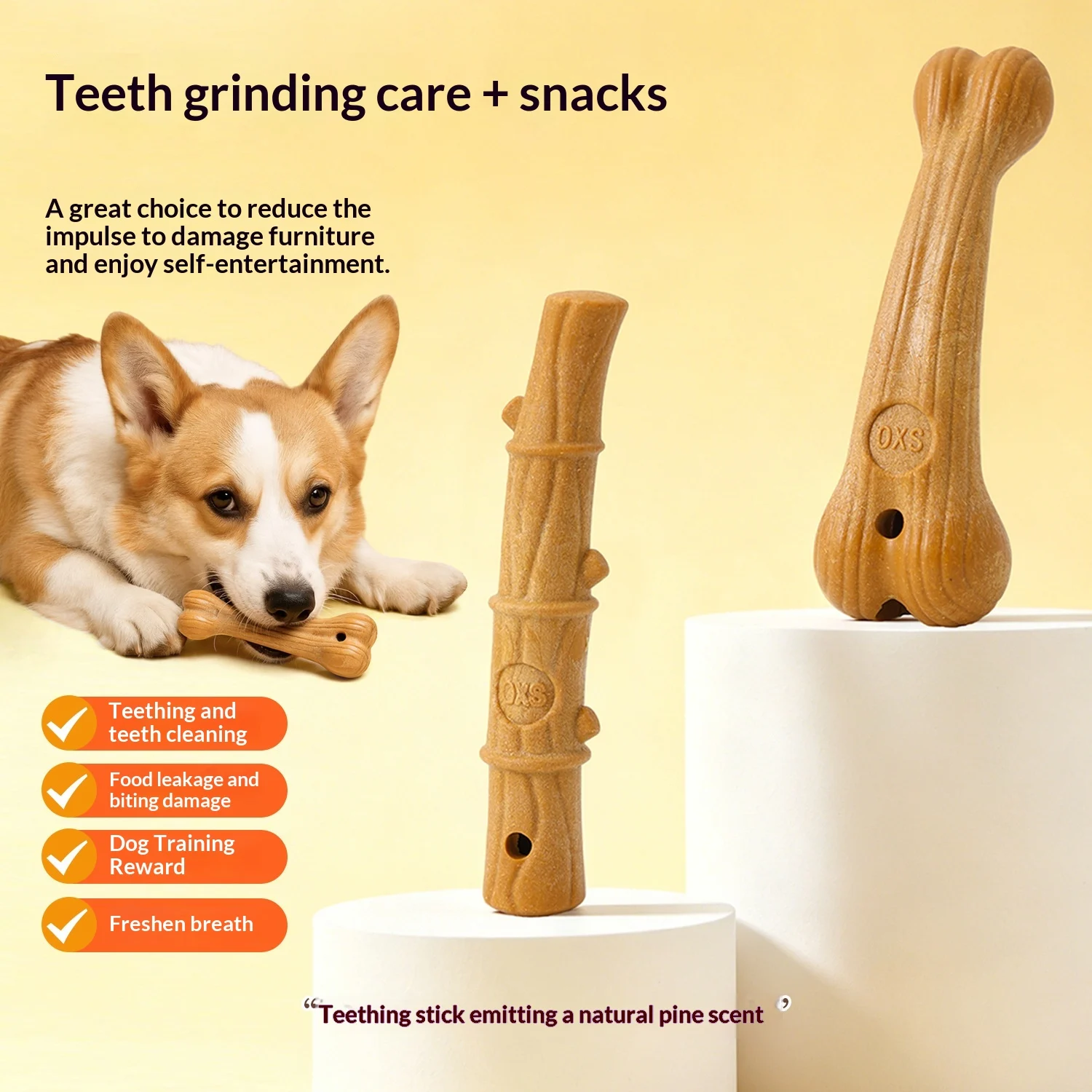 Dog Chew Stick Wood-plastic Bone Toy — image 4