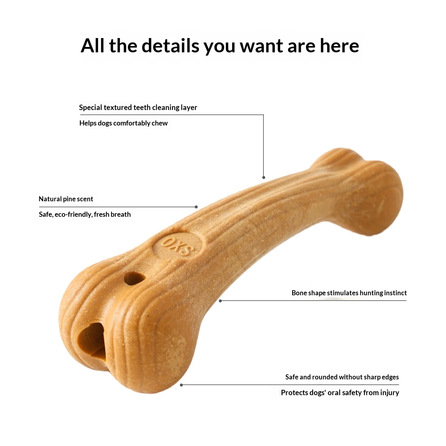Dog Chew Stick Wood-plastic Bone Toy — image 6