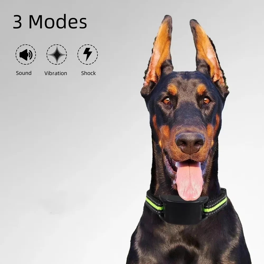 Dog Collar USB Rechargeable Trainer Electric Vibration Shock Beep Training Anti… — image 2