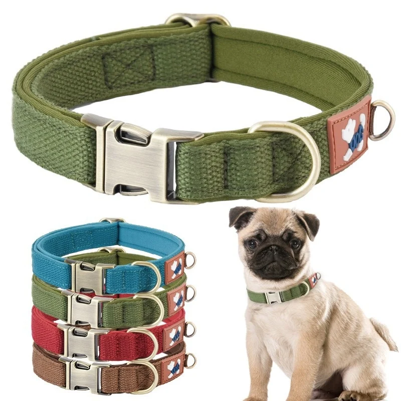 Dog Collar Webbing With Space Cotton Lining Adjustable Neck Strap — image 3