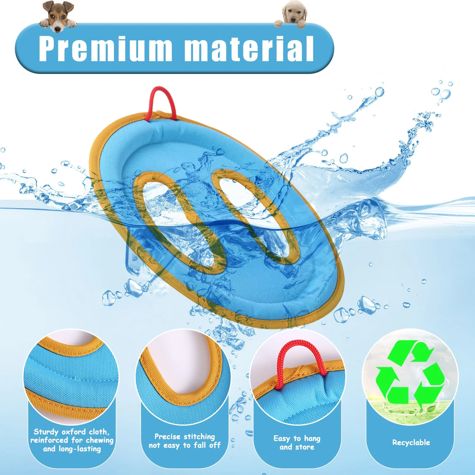 Dog Flying Disc Toy, Pet Water Floating Flyer With Soft Edges Gentle On Teeth… — image 4