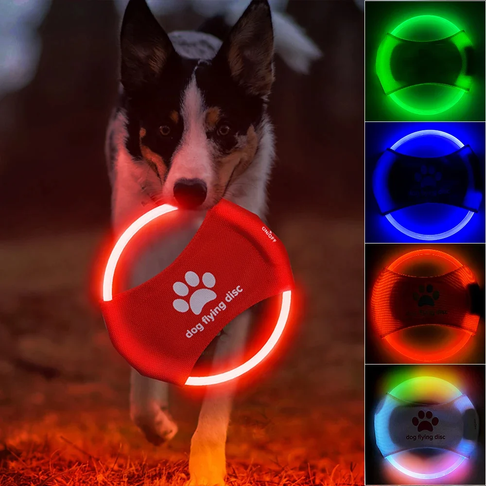 Dog Flying Discs Light Glowing LED Luminoustrainning Interactive Toys Game Toy Pet… — image 2