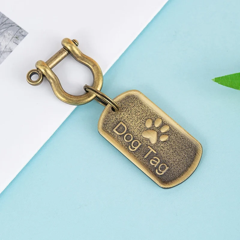 Dog ID Tag Stainless Steel Engraved Nameplate Keychain — image 5