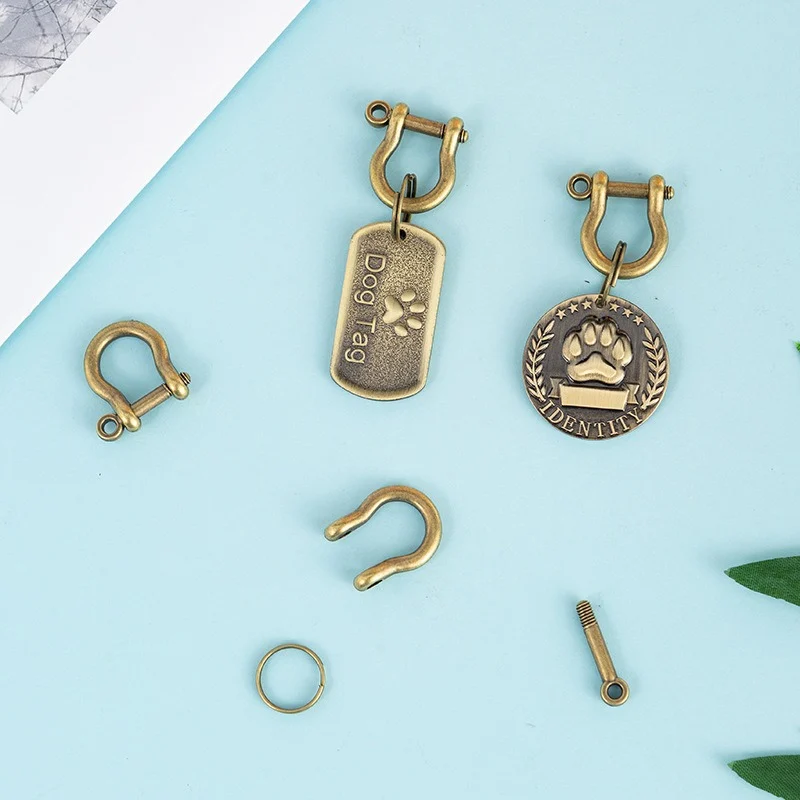 Dog ID Tag Stainless Steel Engraved Nameplate Keychain — image 3
