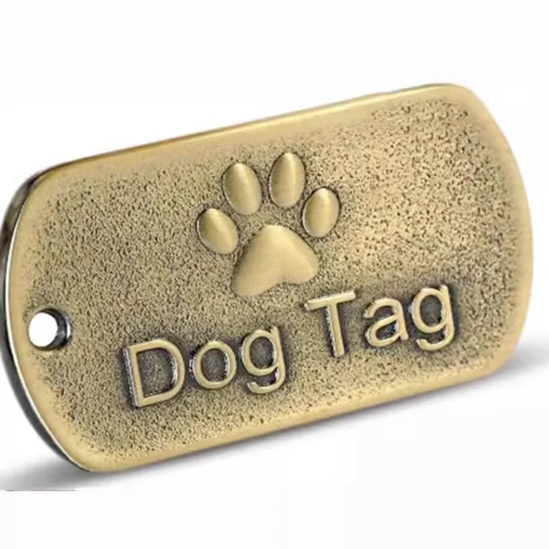 Dog ID Tag Stainless Steel Engraved Nameplate Keychain — image 2