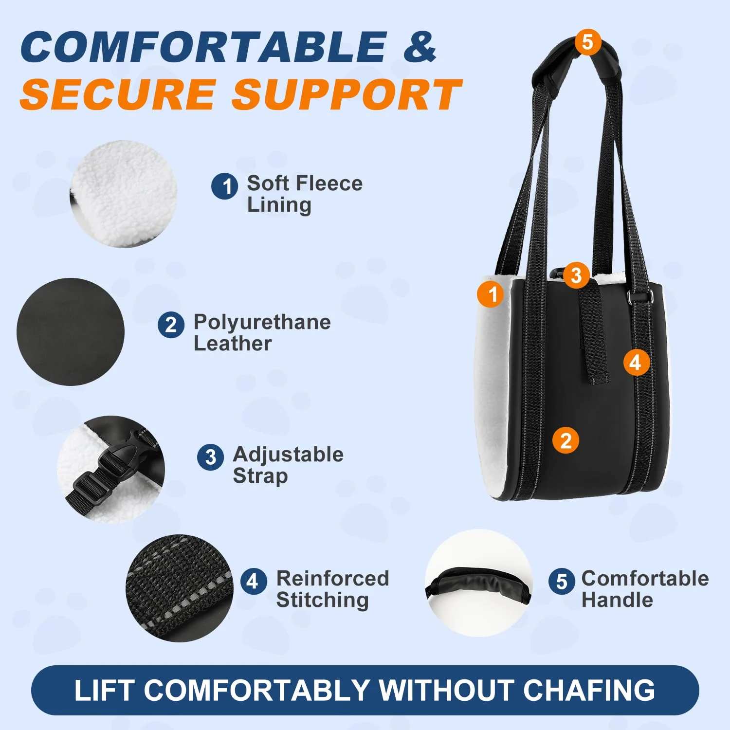 Dog Lift Harness For Rear Legs, Adjustable Support Large Dogs, Soft Hip Sling Senior,… — image 4