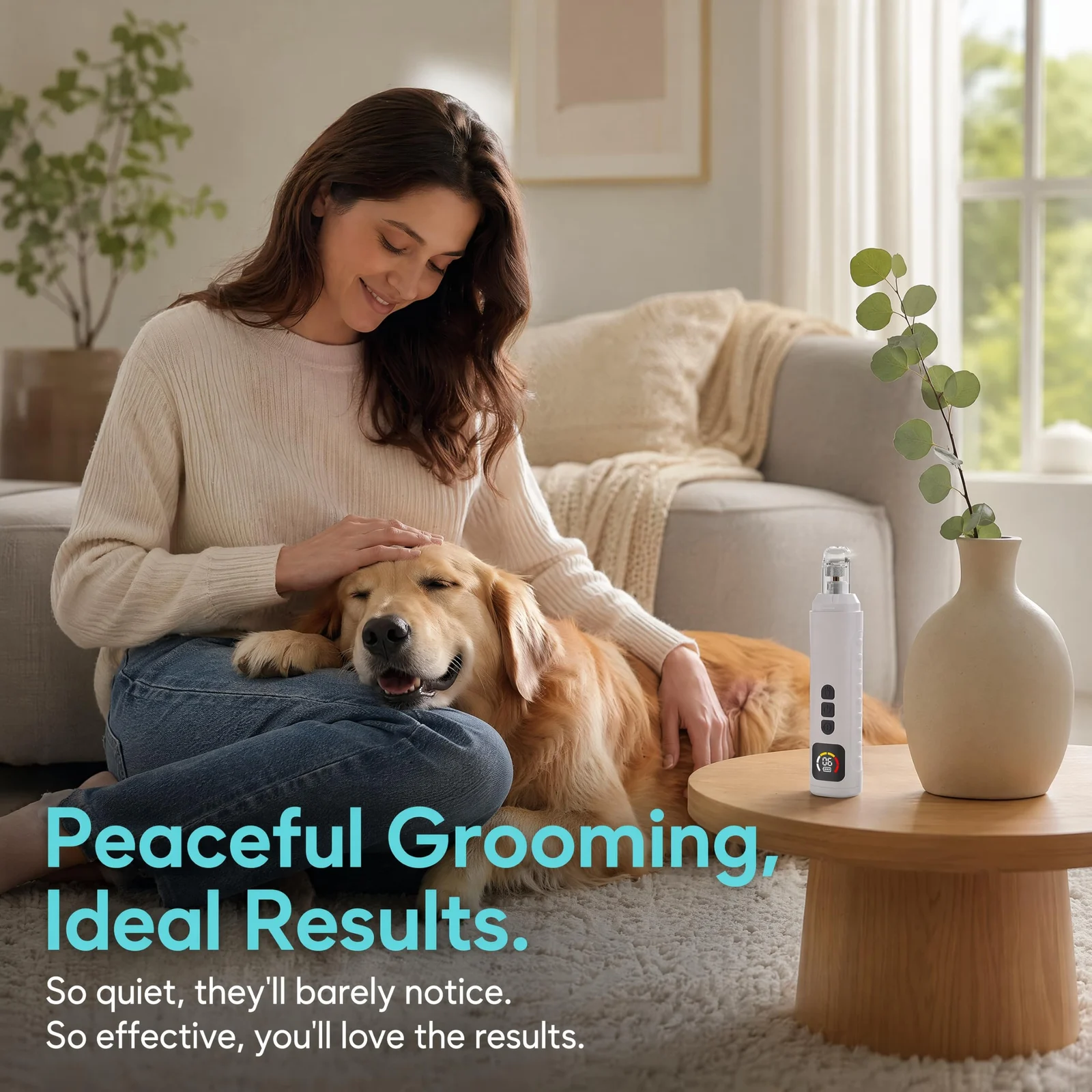 Dog Nail Grinder, Quiet Pet Trimmer For Dogs And Cats 6 Speeds, Dual LED Lights,… — image 4