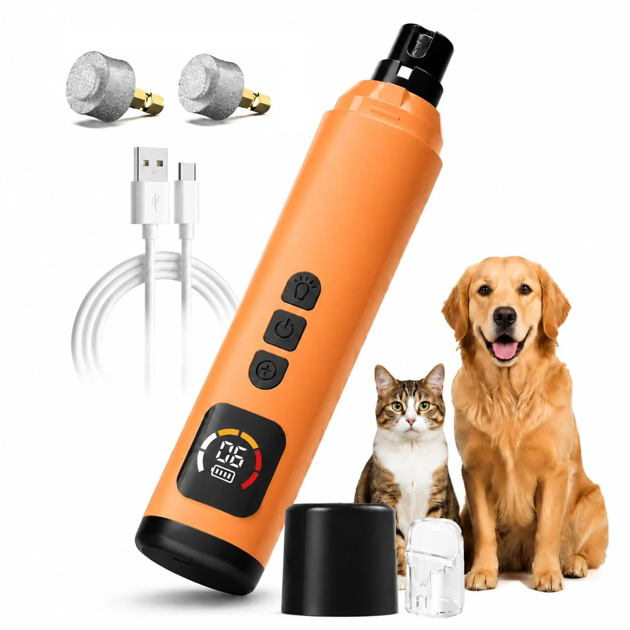 Dog Nail Grinder, Quiet Pet Trimmer For Dogs And Cats 6 Speeds, Dual LED Lights,… — image 3