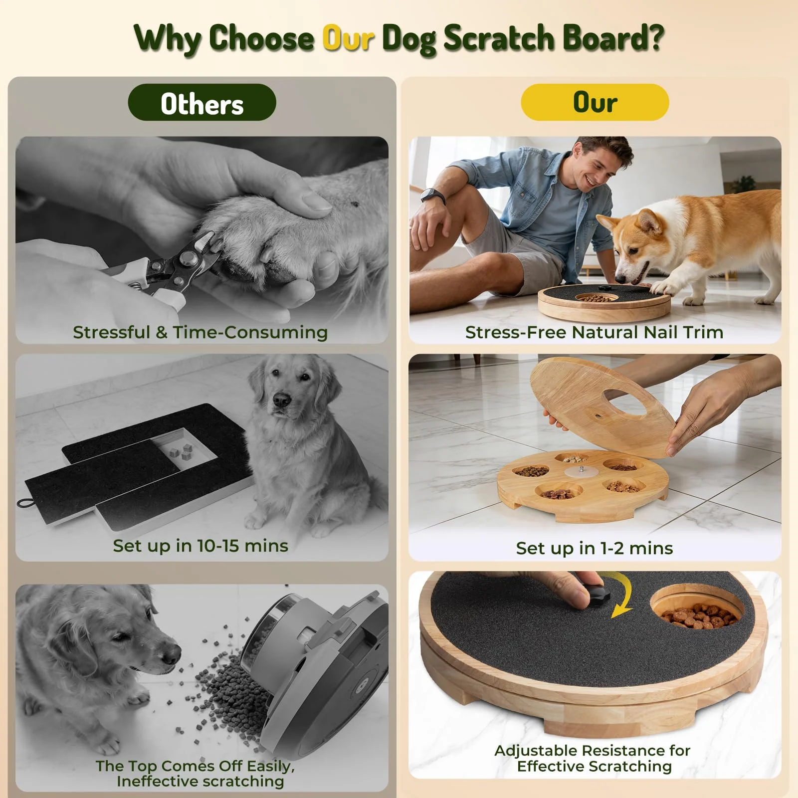 Dog Nail Scratch Board With Treat Box For Claw Care Interactive File Toy Stress-free… — image 4