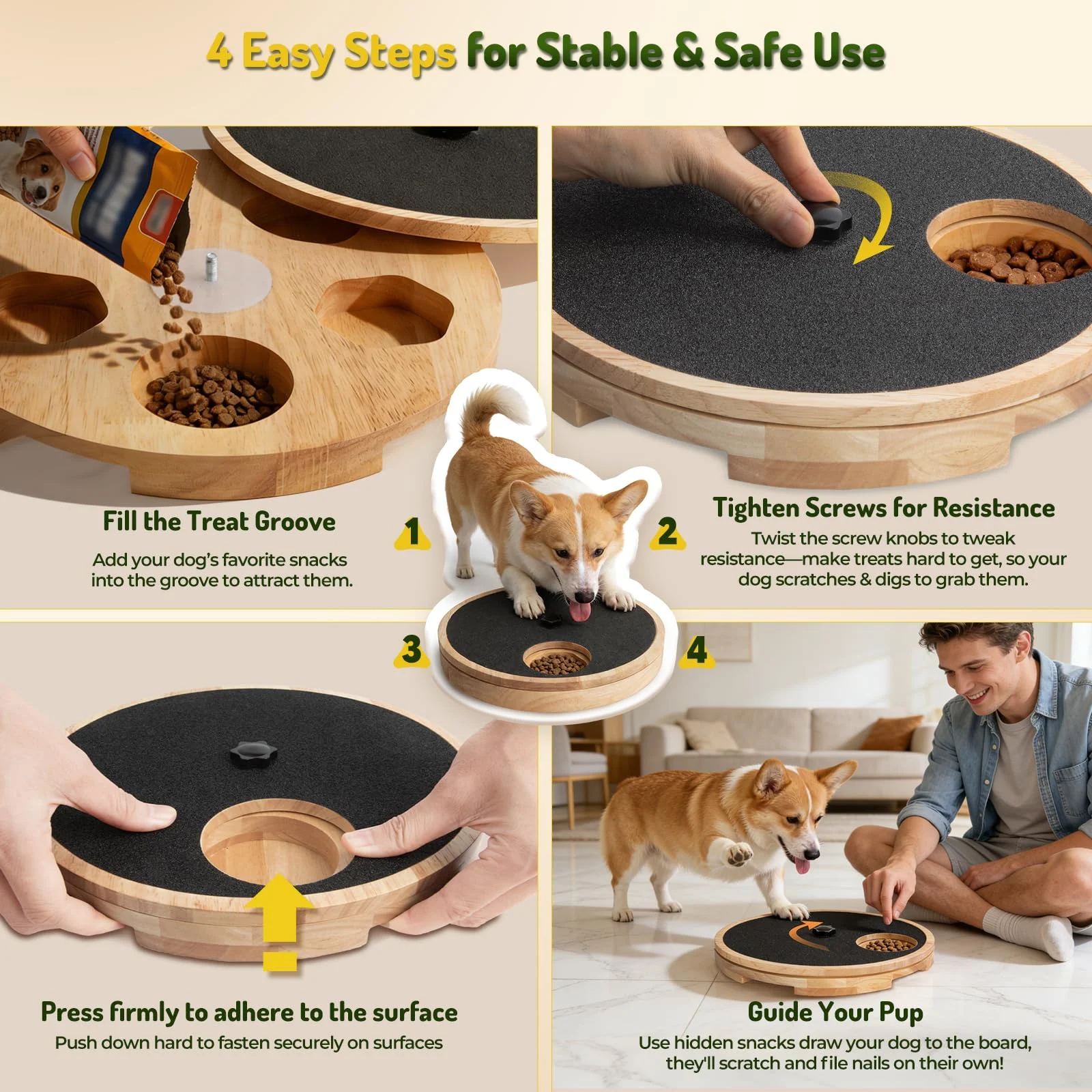Dog Nail Scratch Board With Treat Box For Claw Care Interactive File Toy Stress-free… — image 2