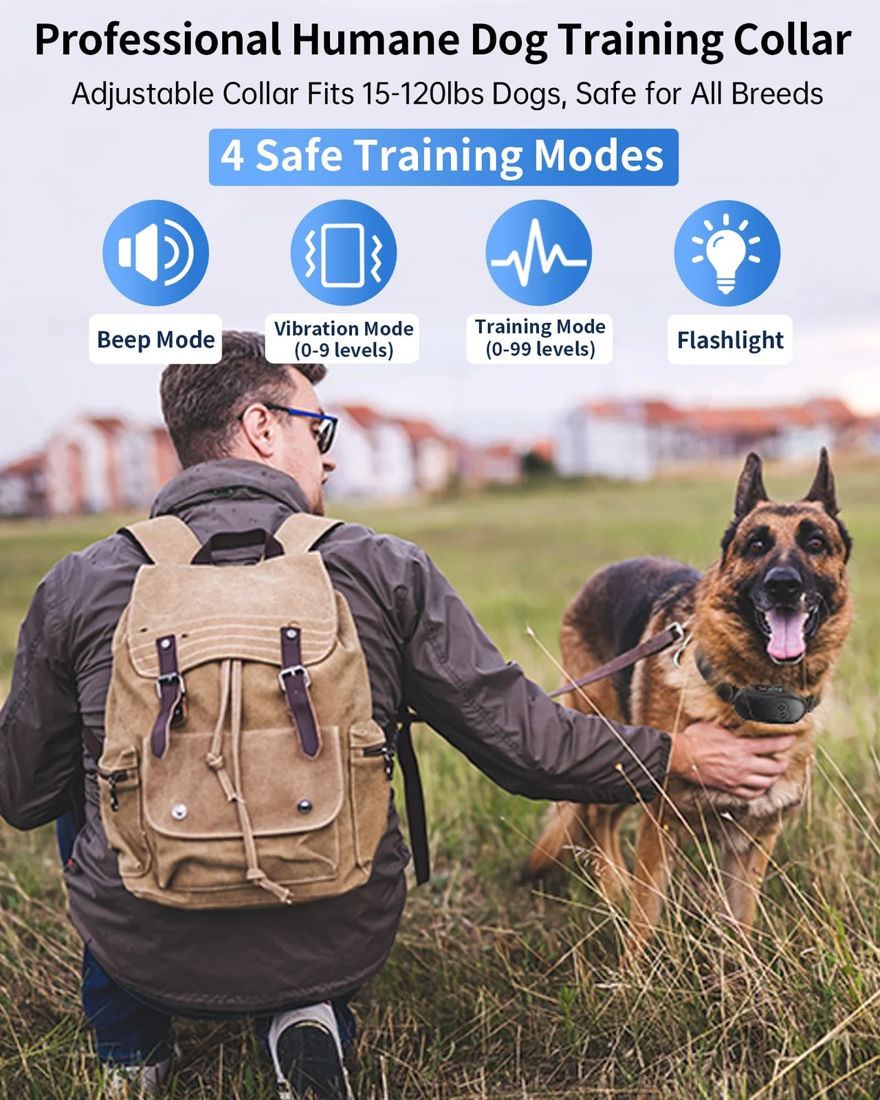 Dog Shock Collar With Remote Control, Waterproof Training Bk 2000FT Range, 4 Modes,… — image 2