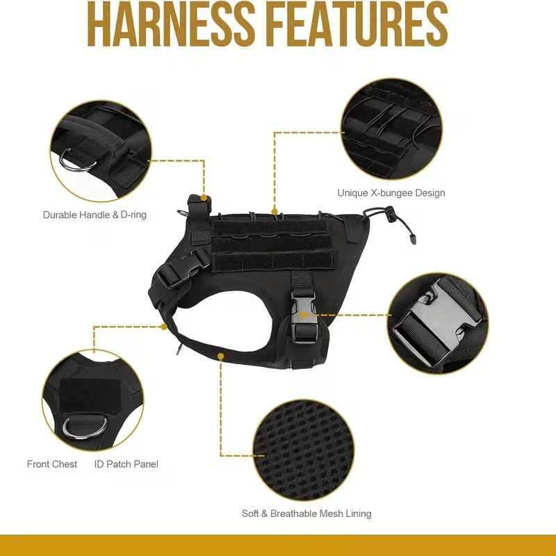Dog Tactical Handheld Harness For Large Dogs — image 2