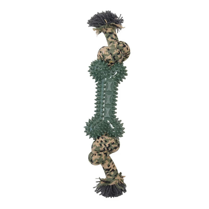 Dog Toy Camouflage Cotton Rope Ball For Teething Durable And Tooth-cleaning — image 6