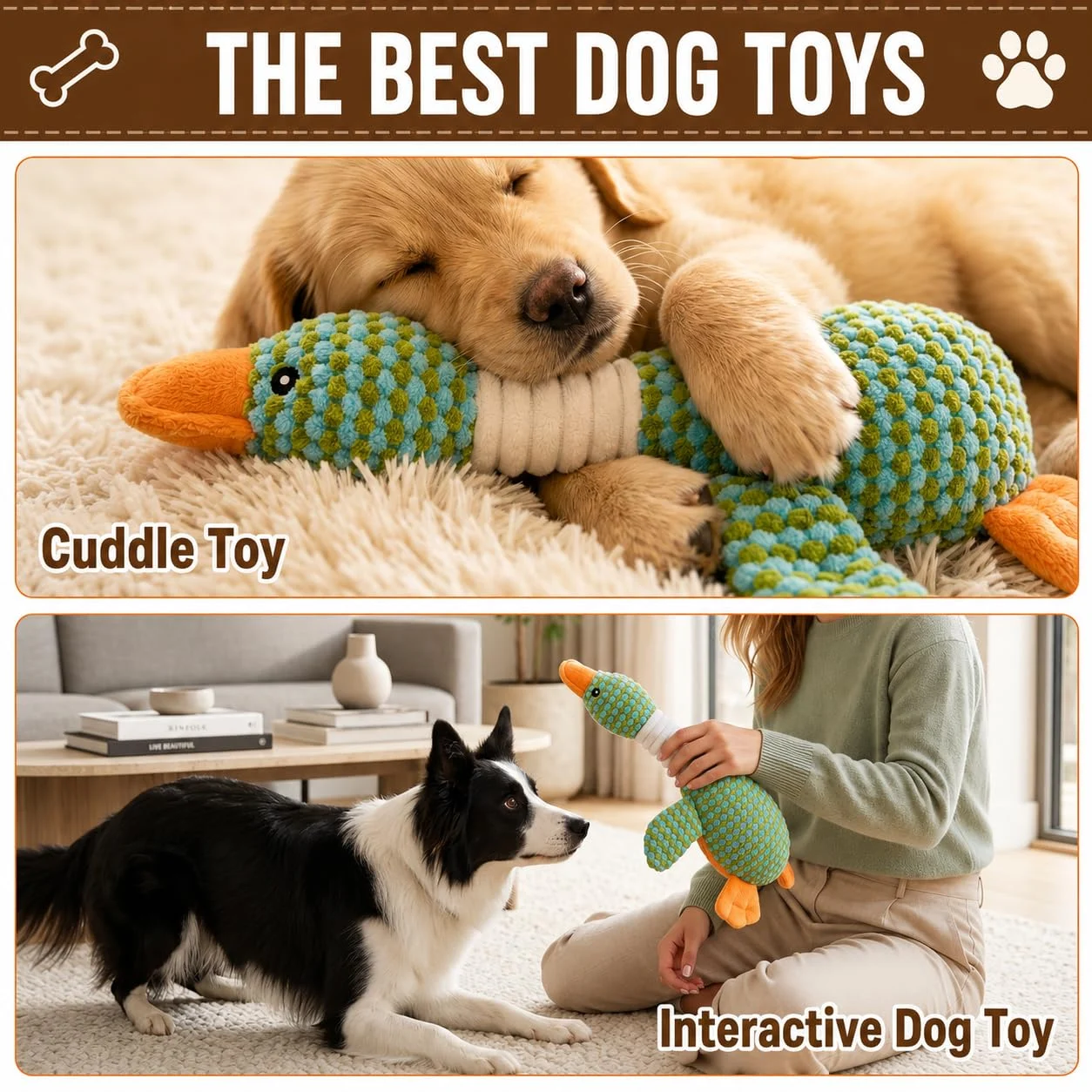 Dog Toys For Aggressive Chewers, Duck Plush Squeaky Crinkle Chew Toy Puppies And Small… — image 8