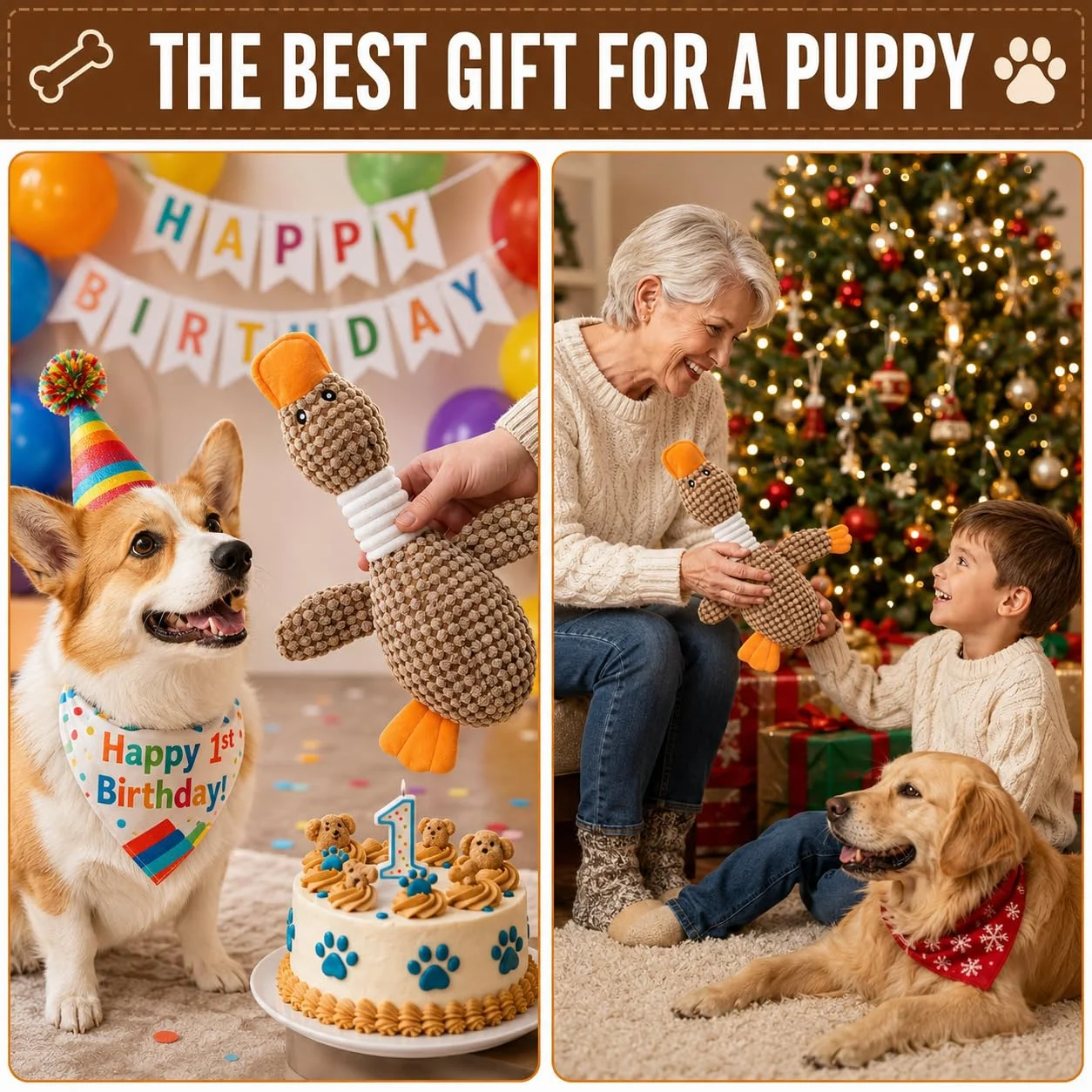 Dog Toys For Aggressive Chewers, Duck Plush Squeaky Crinkle Chew Toy Puppies And Small… — image 6