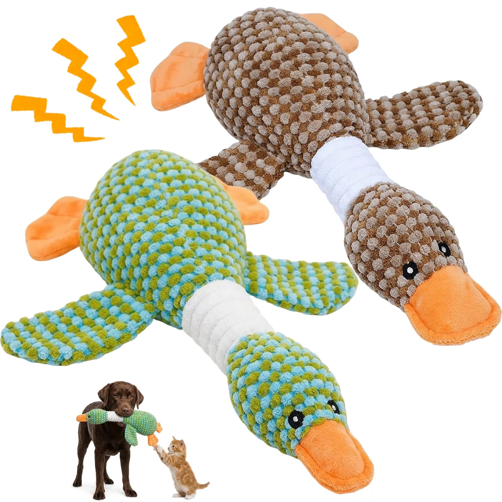 Dog Toys For Aggressive Chewers, Duck Plush Squeaky Crinkle Chew Toy Puppies And Small… — image 7
