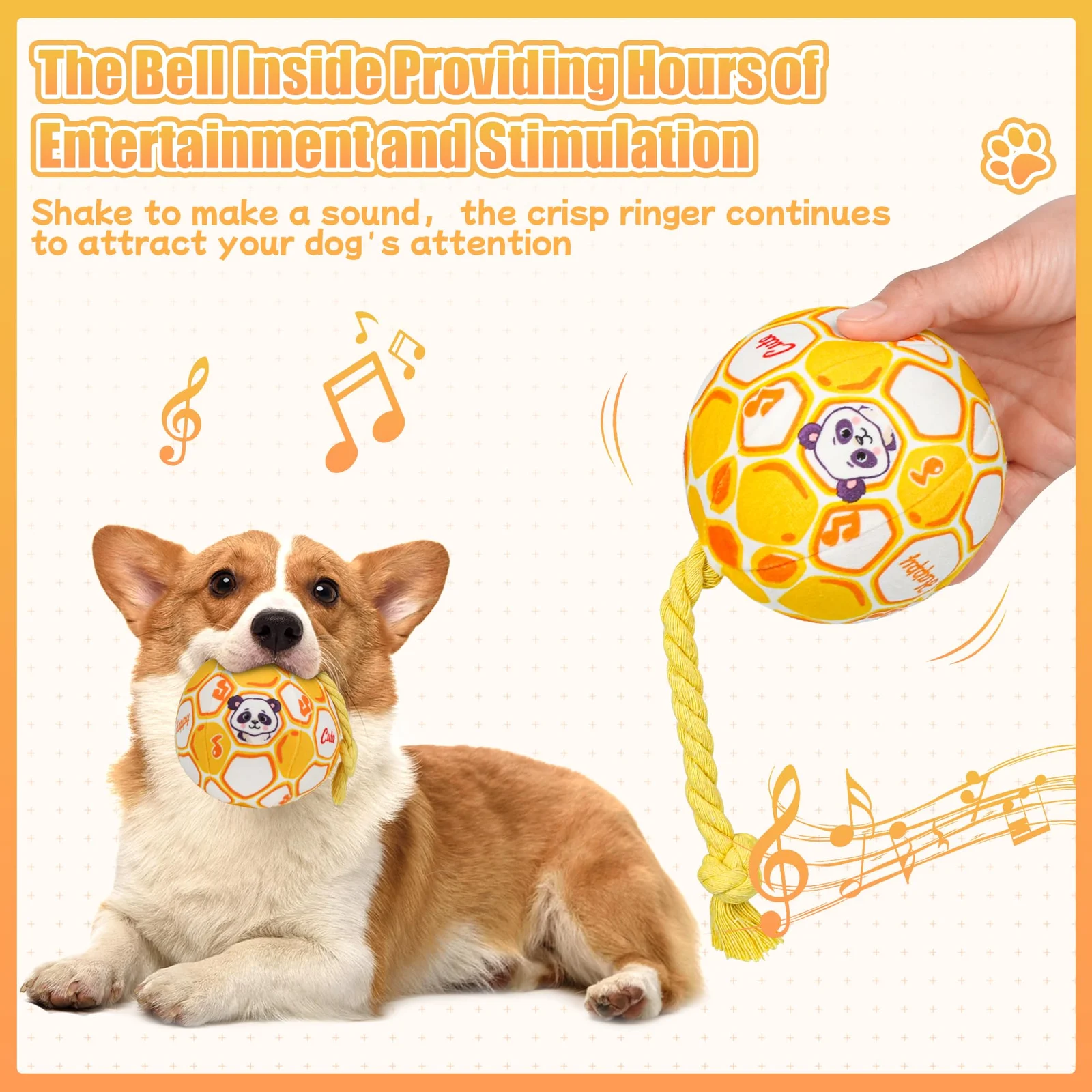 Dog Toys For Small Dogs, Interactive Squeaky Ball Rope Plush Soft Stuffed Chew Puppy… — image 6