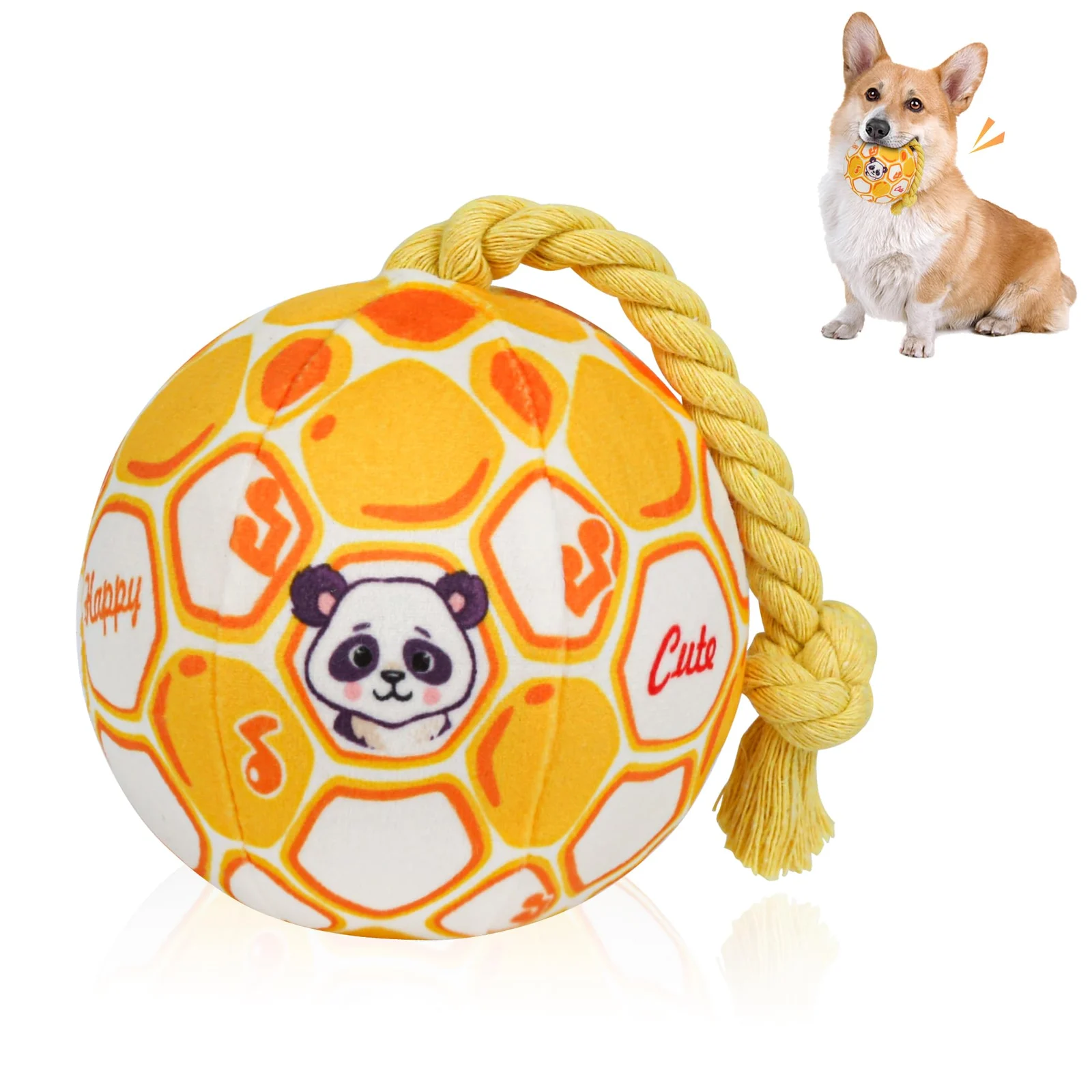Dog Toys For Small Dogs, Interactive Squeaky Ball Rope Plush Soft Stuffed Chew Puppy… — image 2