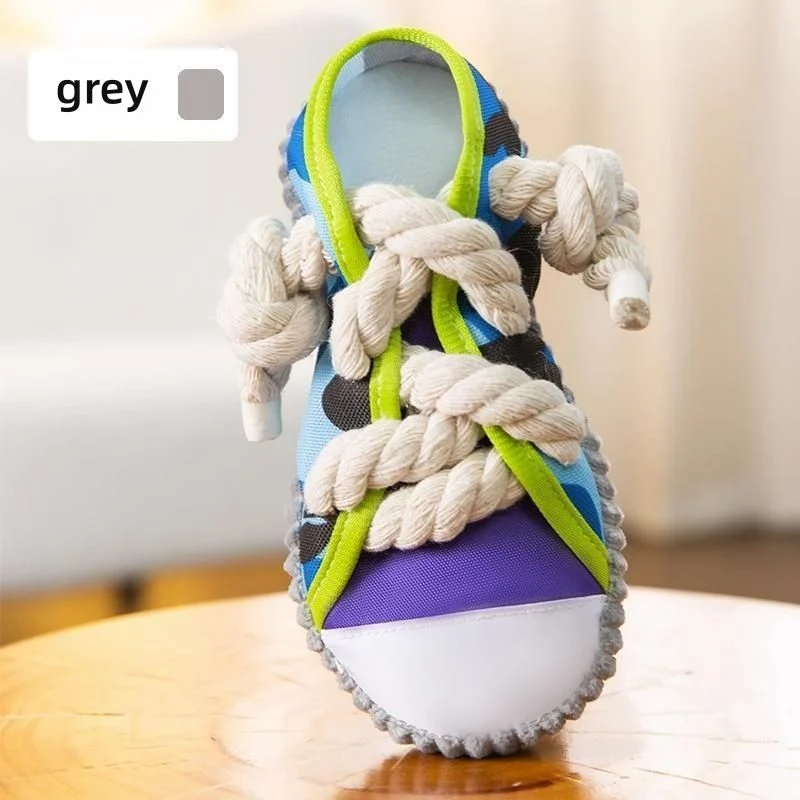 Dog Toys Shoes Pet Cotton Rope Slippers Sound Making Teeth Cleaning Built-in BB Airbag… — image 8