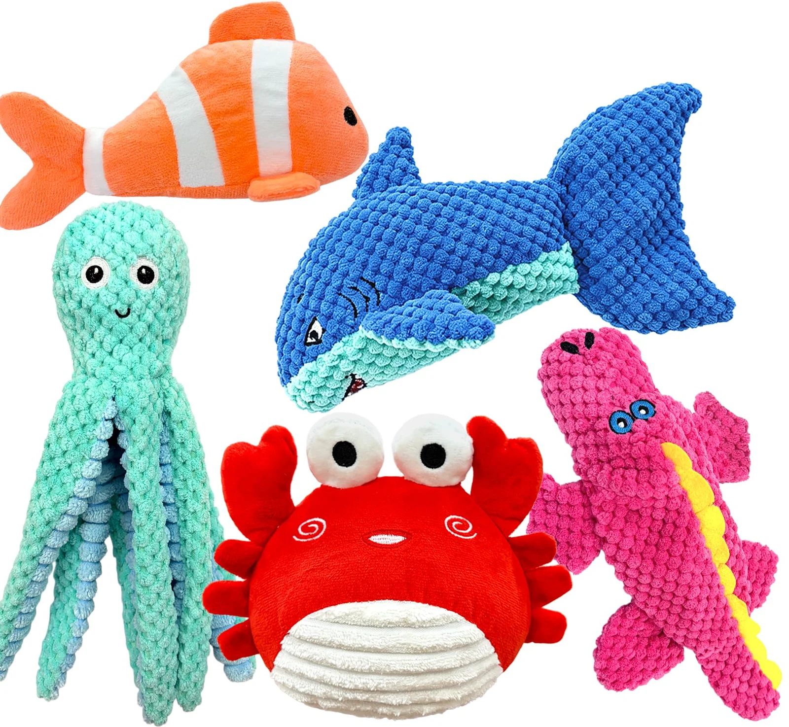 Dog Toys Squeaky Crinkle For Aggressive Chewers, Plush Puppy Toy 5 Pack Chew Teething,… — image 7