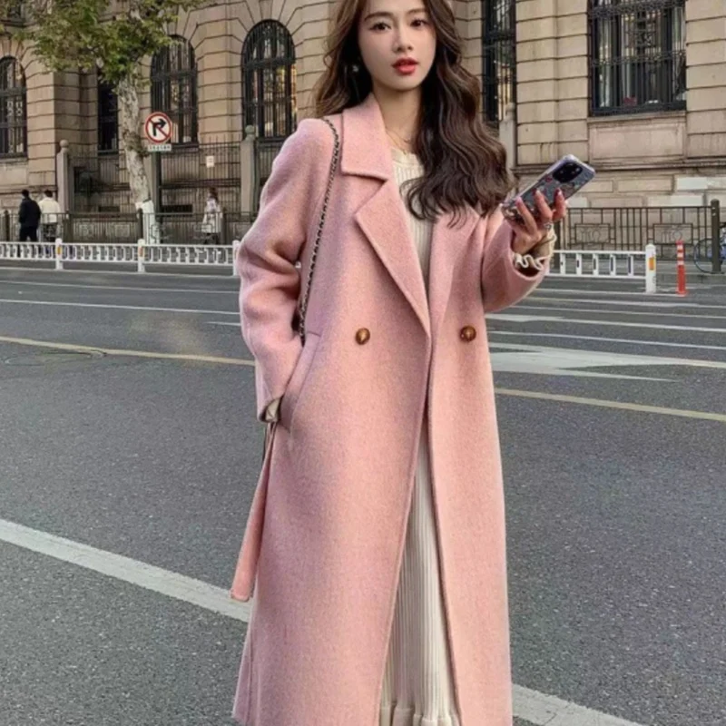 Double-breasted Wool Coat For Women — image 5