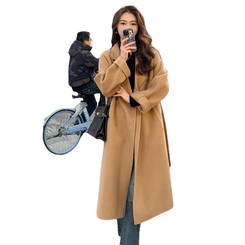 Double-breasted Wool Coat For Women — image 7