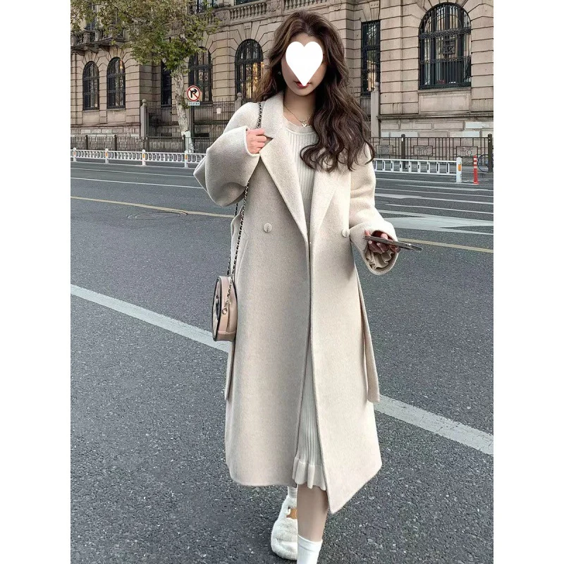 Double-breasted Wool Coat For Women — image 3