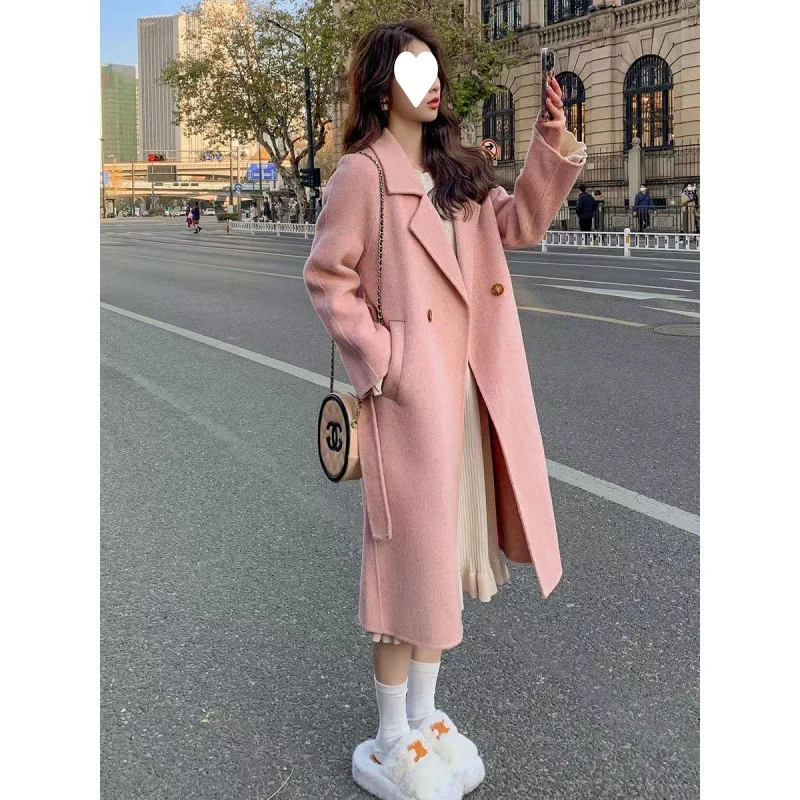 Double-breasted Wool Coat For Women — image 4
