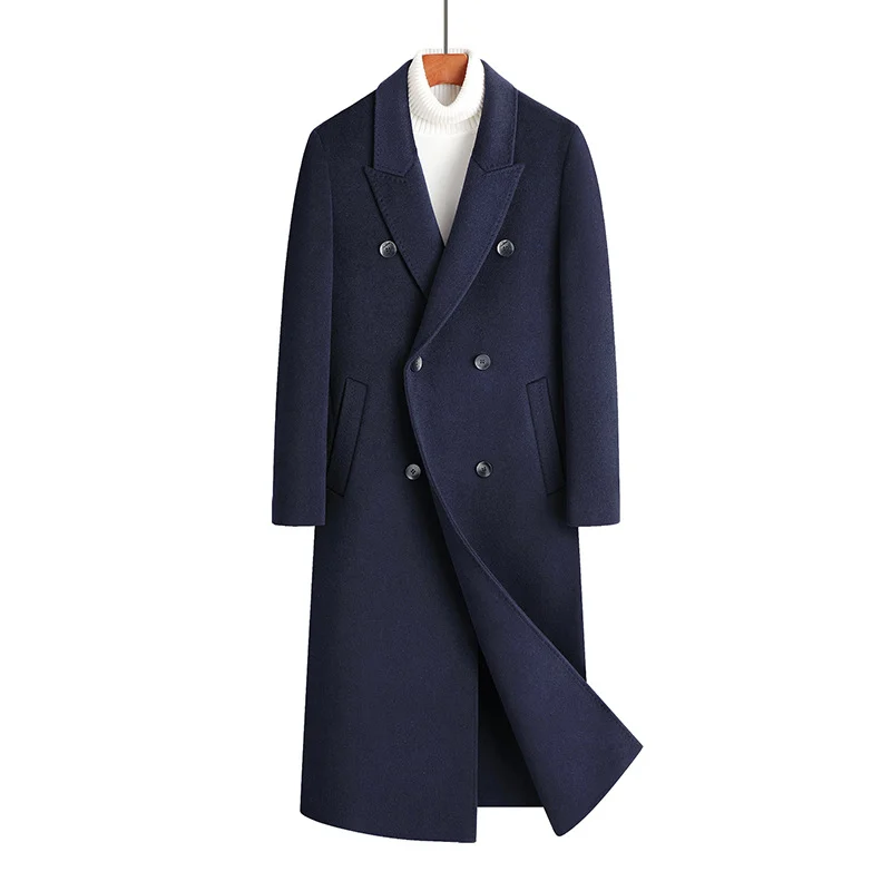 Double Breasted Wool Men's Coat Jacket — image 4