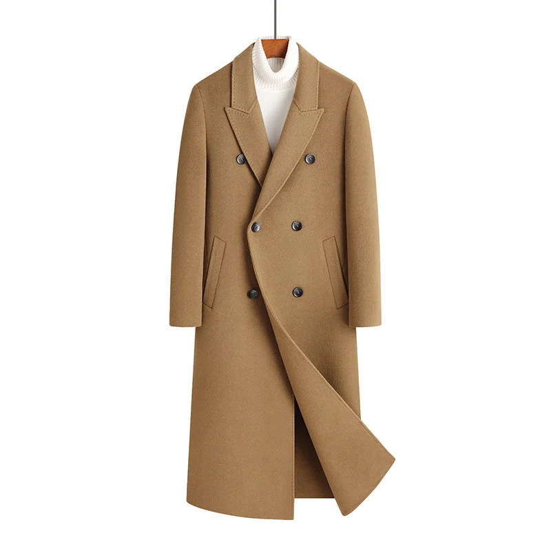 Double Breasted Wool Men's Coat Jacket — image 1