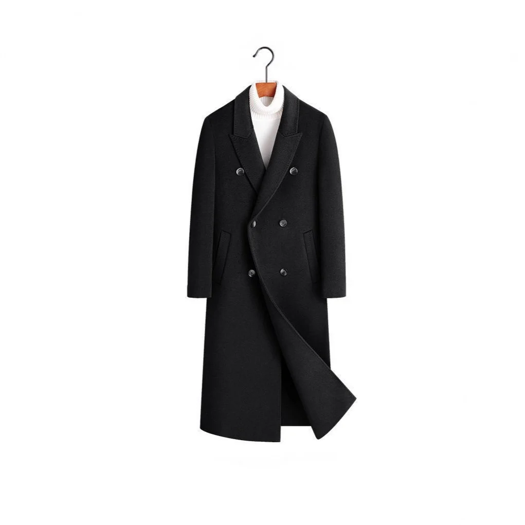 Double Breasted Wool Men's Coat Jacket — image 5