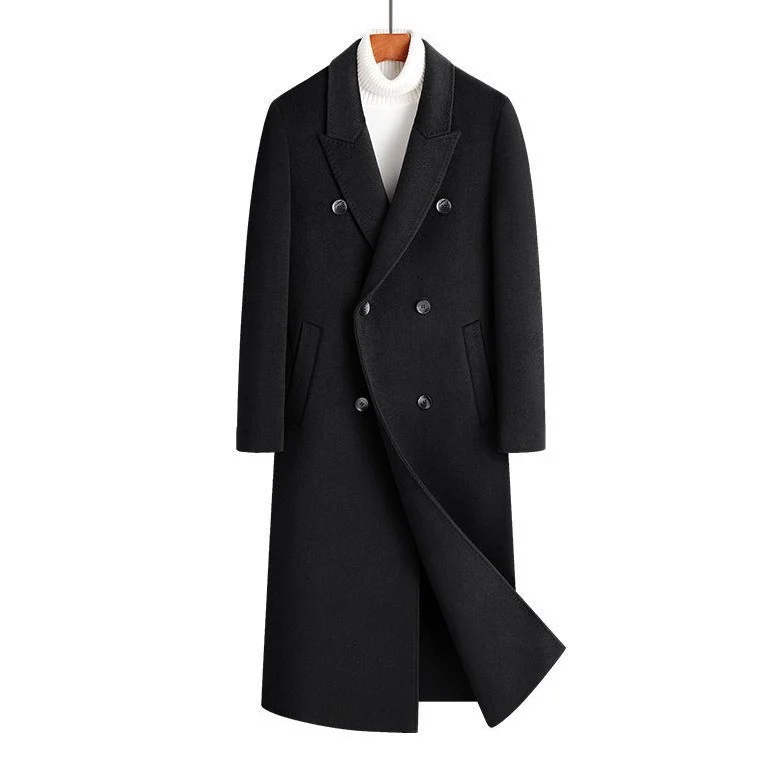 Double Breasted Wool Men's Coat Jacket — image 9