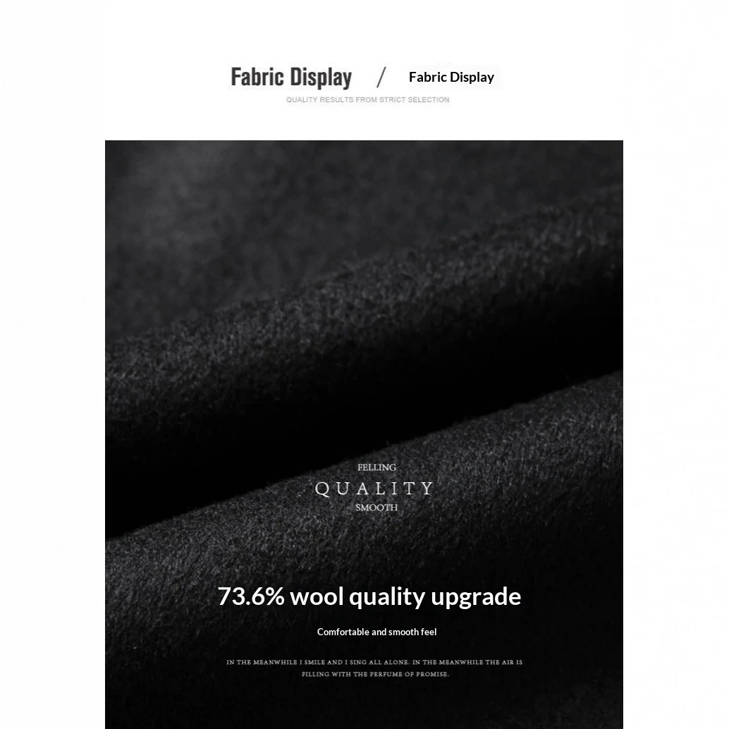 Double Breasted Wool Men's Coat Jacket — image 3