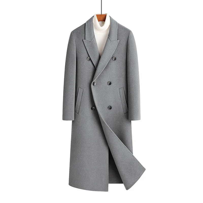 Double Breasted Wool Men's Coat Jacket — image 2