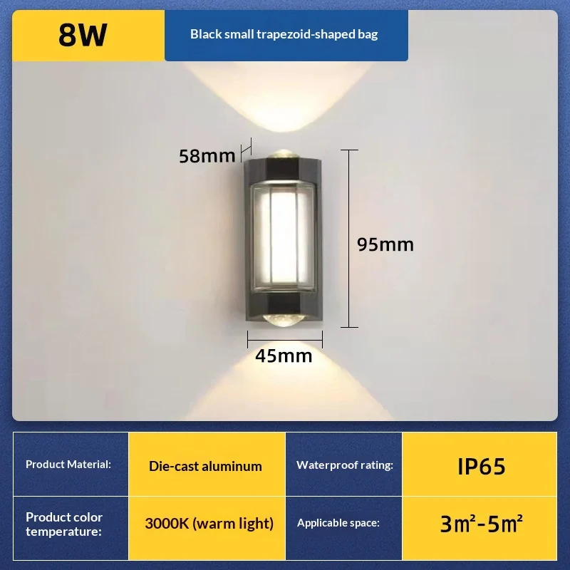Double-head Outdoor Wall Lamp Waterproof For Patios And Gardens — image 3