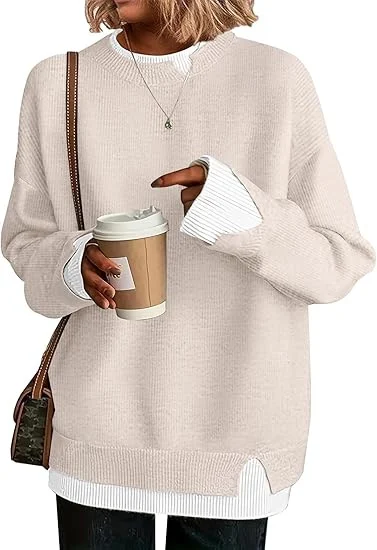 Double-layer Faux Collar Sweater Knitwear — image 11