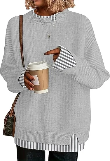 Double-layer Faux Collar Sweater Knitwear — image 7