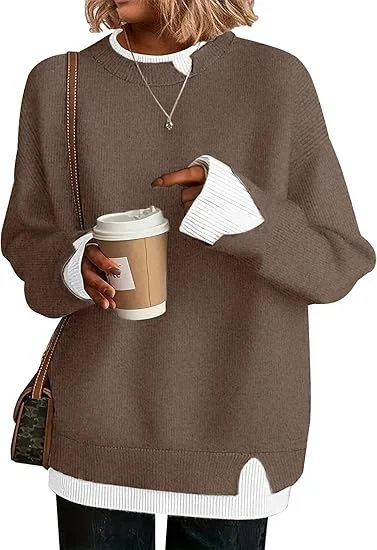 Double-layer Faux Collar Sweater Knitwear — image 10