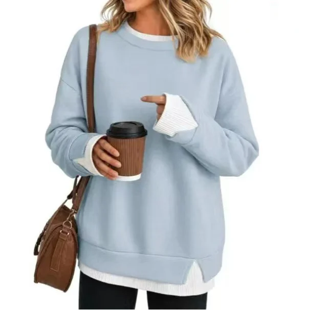 Double-layer Faux Collar Sweater Knitwear — image 8