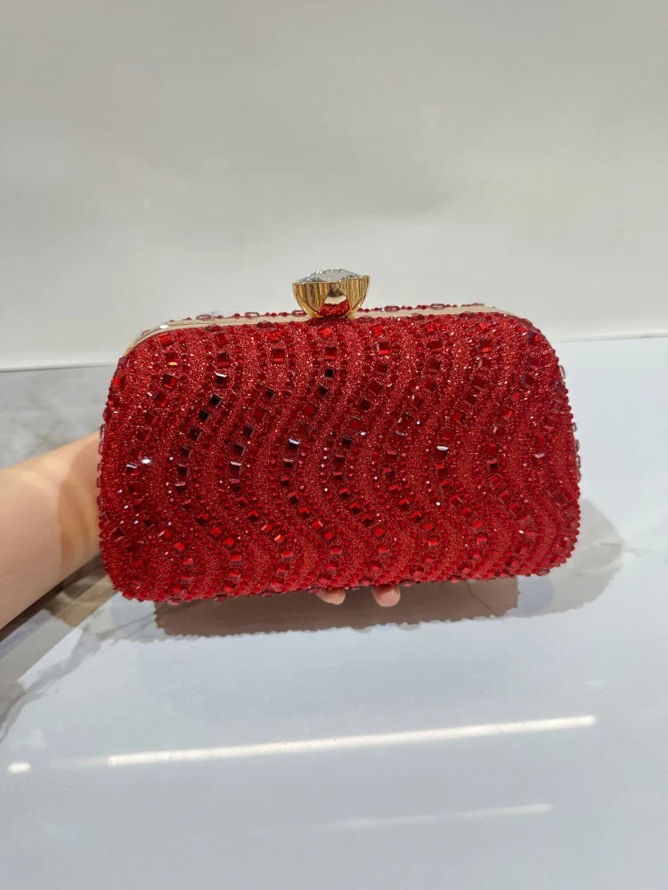 Double-sided Sparkling Rhinestone Evening Bag Fashionably Embellished With Diamonds — image 7