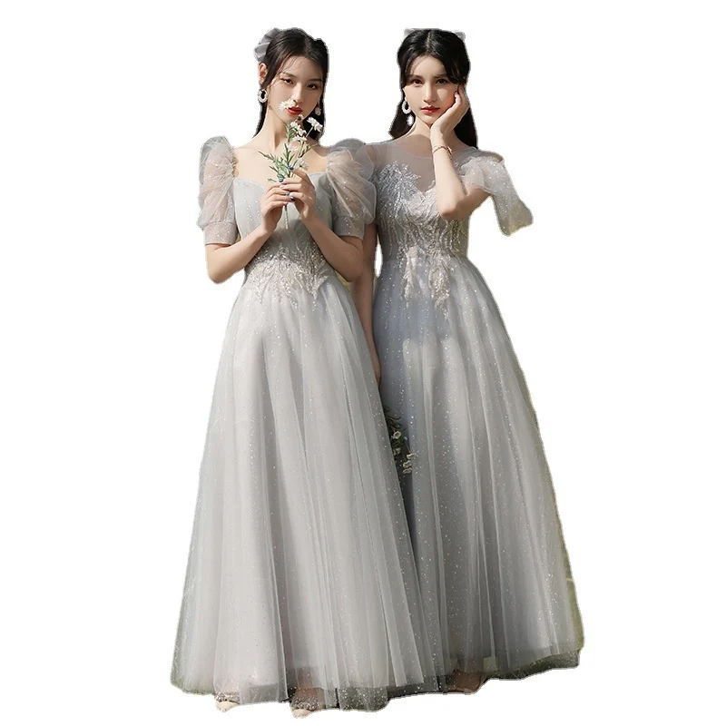 Dress Sisters Female Gray Slim Fit Girlfriend Clothes — image 2