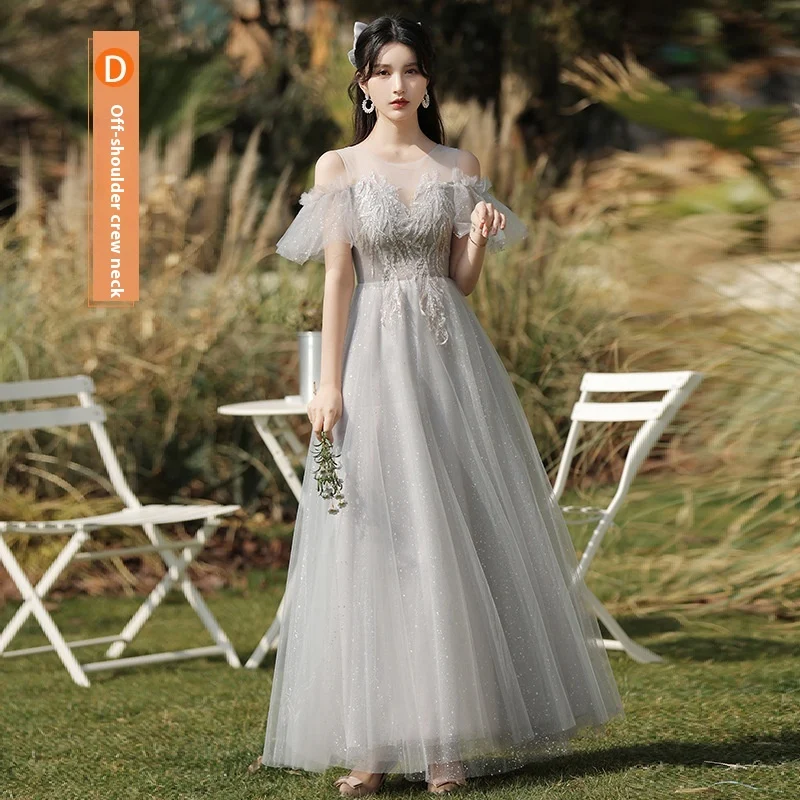 Dress Sisters Female Gray Slim Fit Girlfriend Clothes — image 10