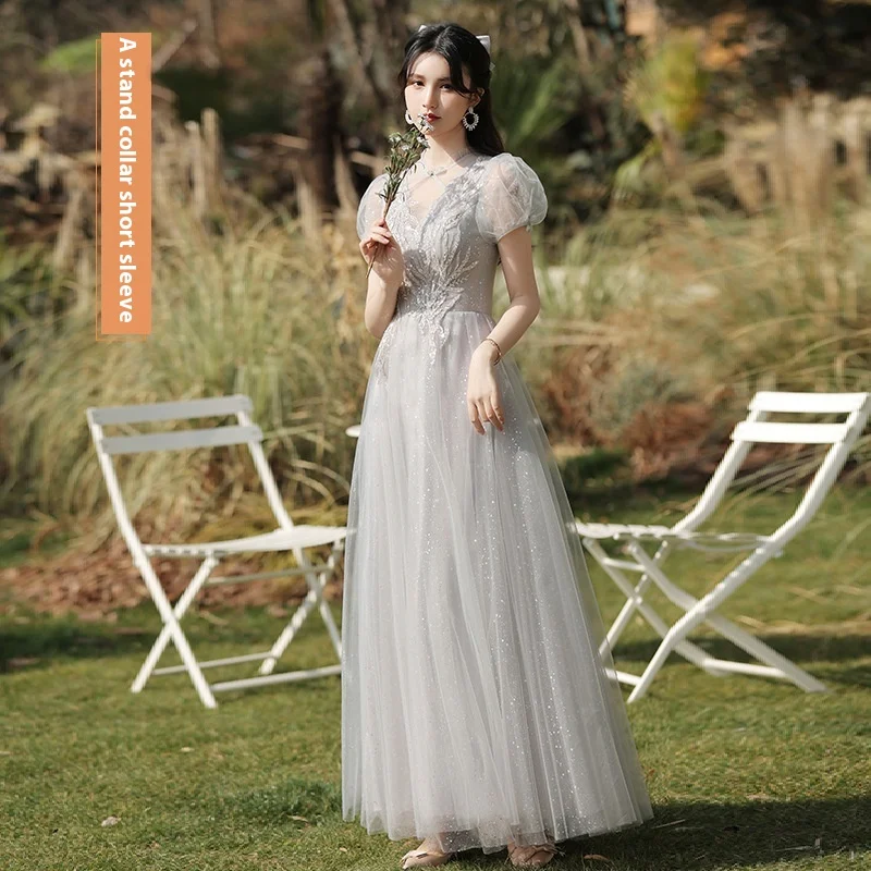 Dress Sisters Female Gray Slim Fit Girlfriend Clothes — image 7