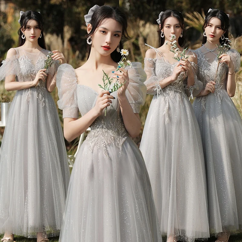 Dress Sisters Female Gray Slim Fit Girlfriend Clothes — image 8