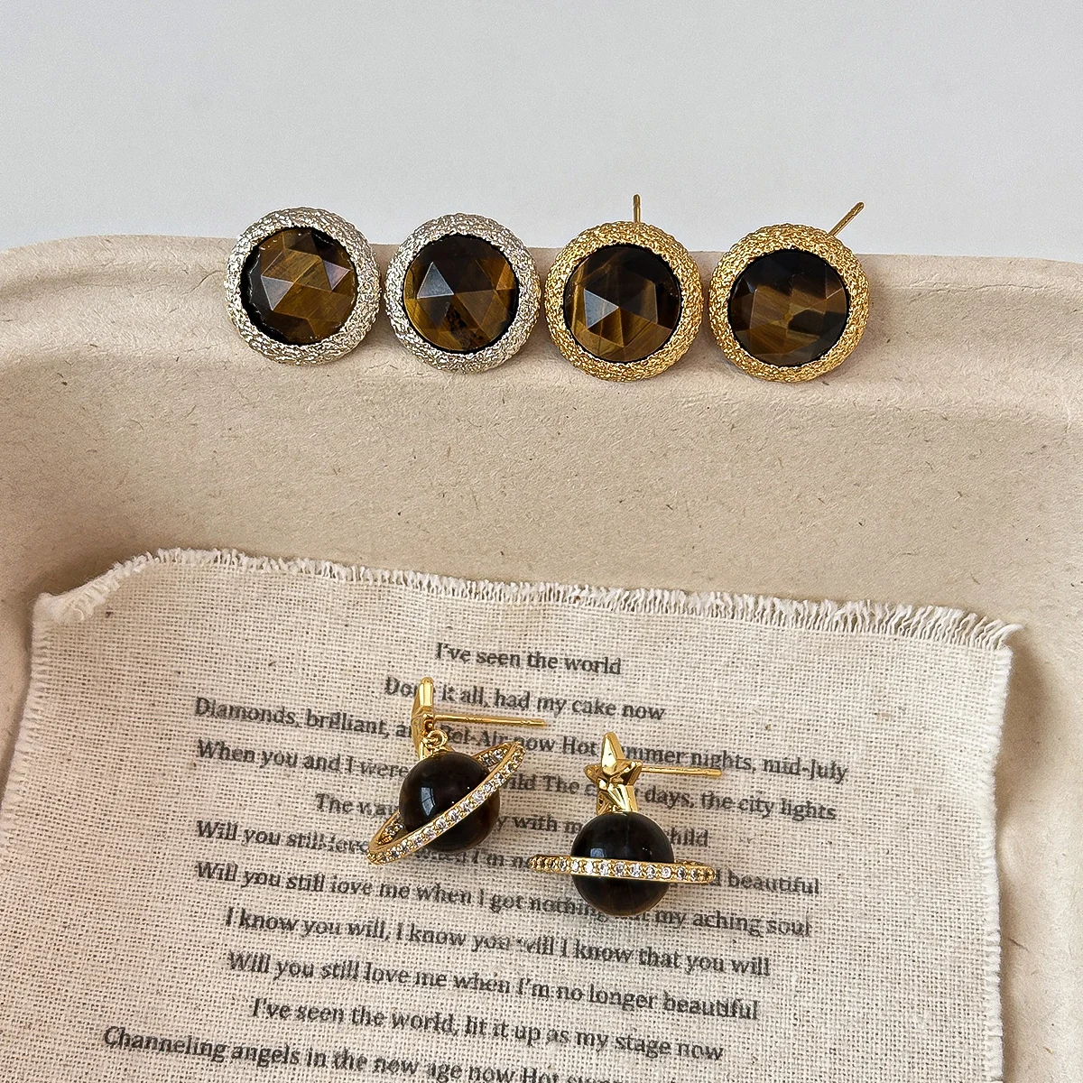 Drill-style Minimalist Chic Drop-glaze Earrings — image 2