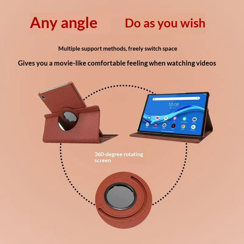 Drop-resistant Leather Tablet Case That Supports Both Landscape And Portrait Orientations — image 4