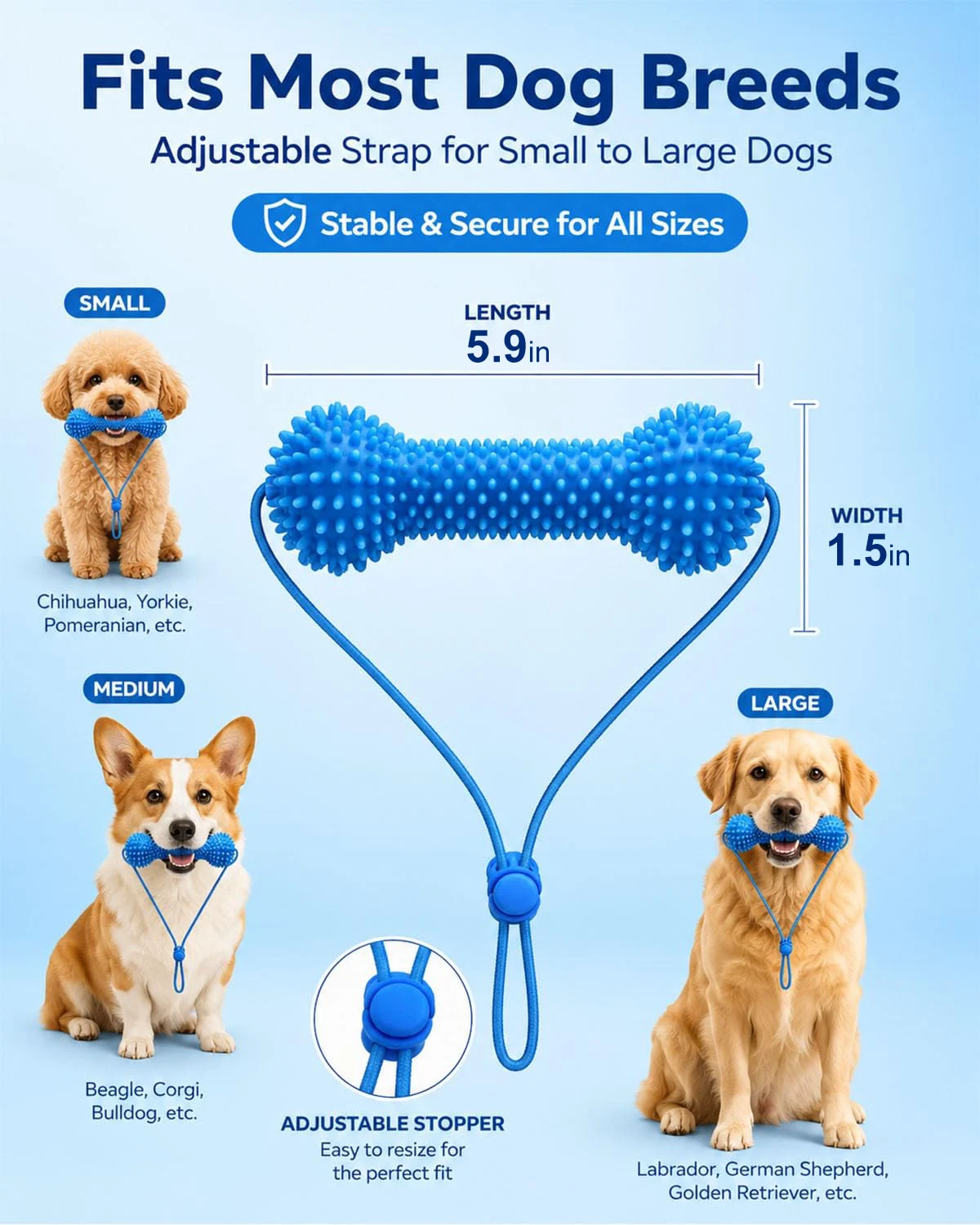 Dual-action Canine Dental Prop, Bite And Brush Toy For Dogs, Teeth Cleaning Fresh Dog… — image 3