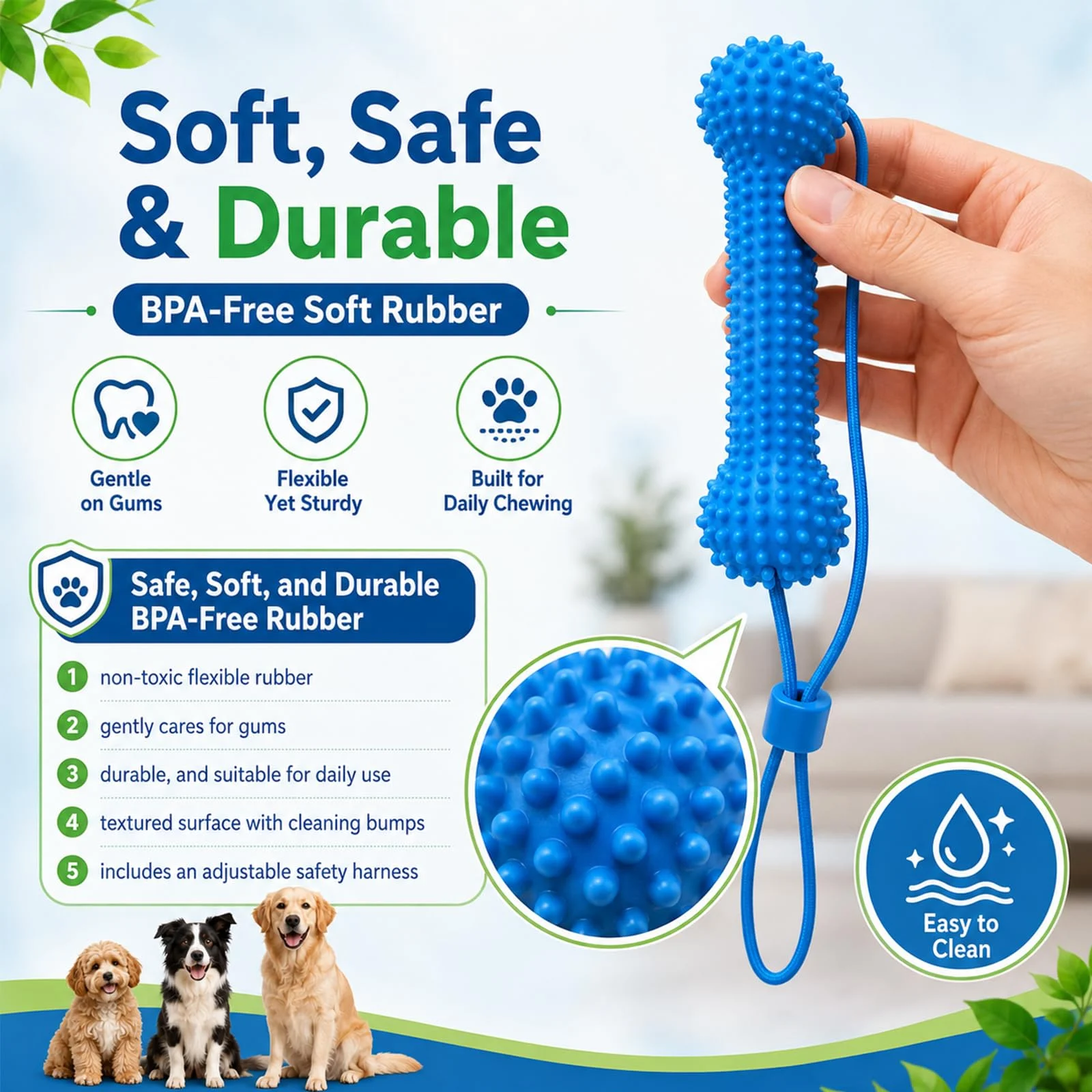 Dual-action Canine Dental Prop, Dog Chew Toy For Easier Teeth Brushing, Premium Pet… — image 3